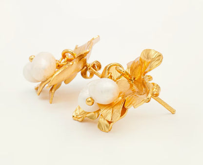 Topos Hoja doble y 2 perlas