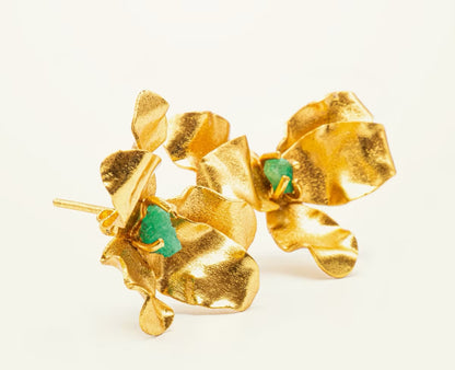 Topo Orquídea ondulada con Esmeralda