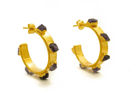 Small 2cm flat hoop earring - FUSION Collection