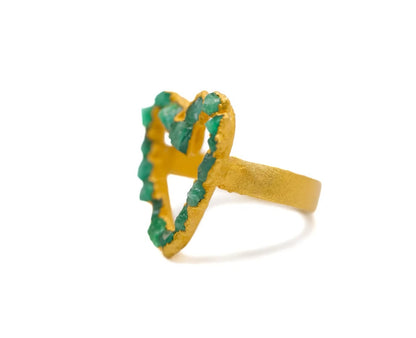 Emerald heart ring - L'AMOUR Collection