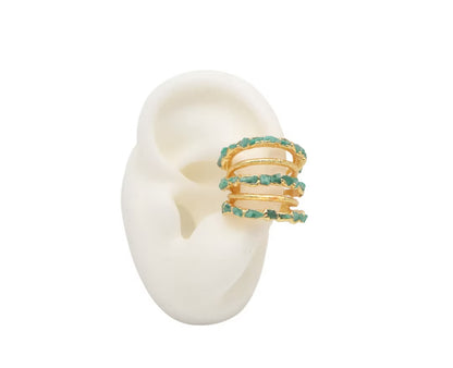 Earcuff 5 Lines Emerald Fusion
