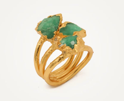 Anillo 3 Esmeraldas FUSIÓN