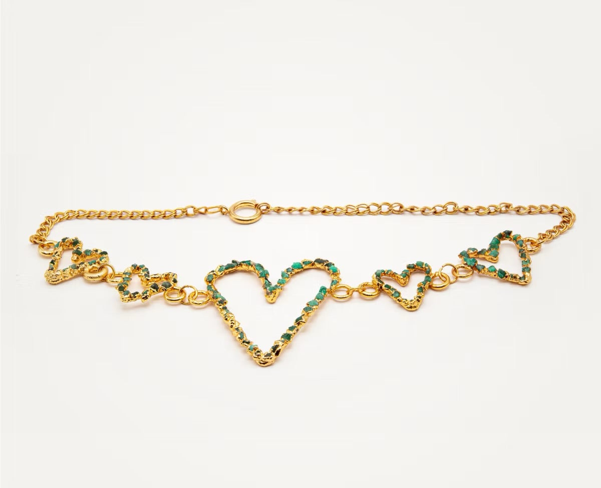 Emerald Heart Choker - L'AMOUR Collection