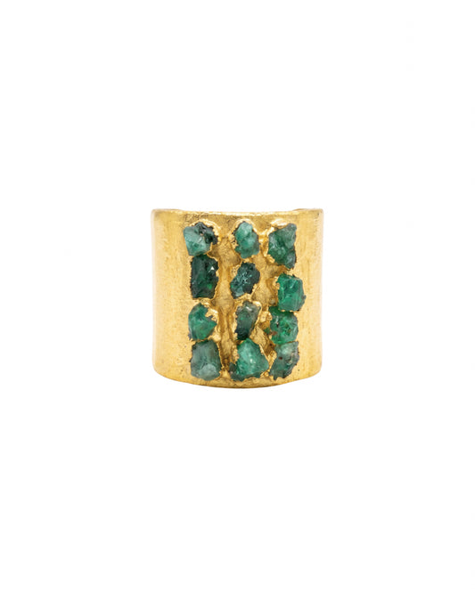 Anillo Mosaico Ancho 9 piedras Fusión