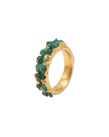Emerald flat mosaic ring - FUSION