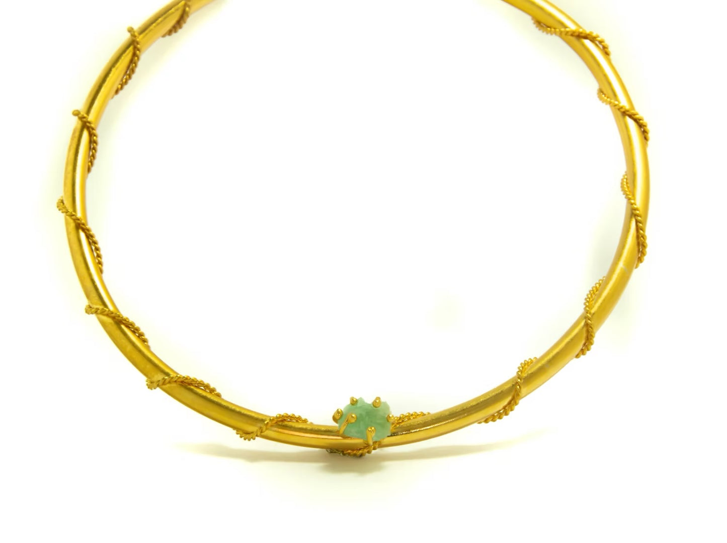 Choker tubo trenza esmeralda