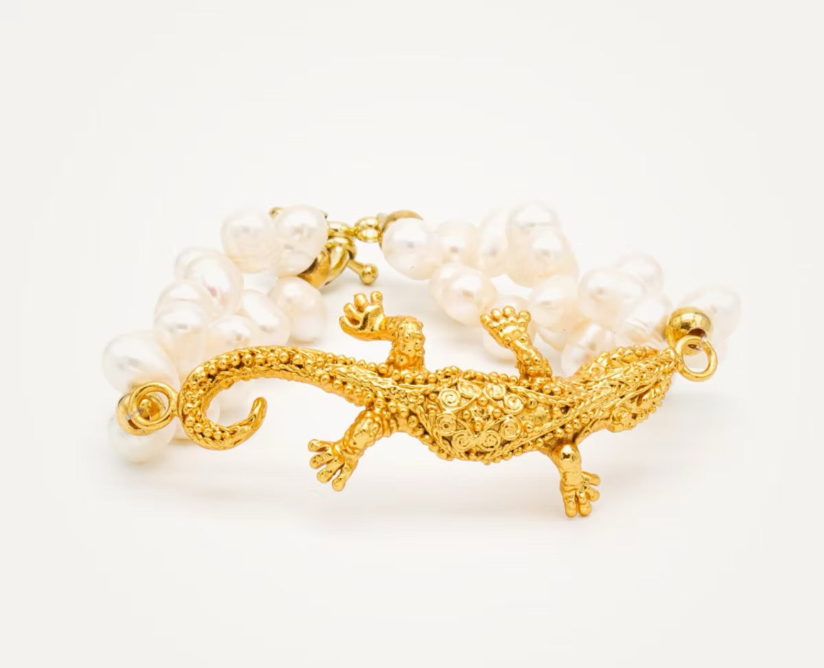 Pulsera lagartija perlas