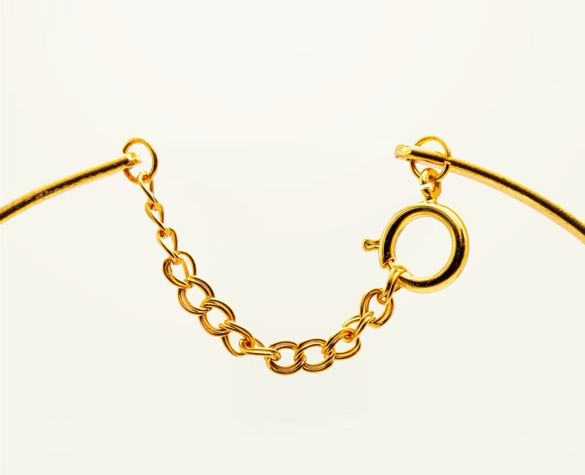 Choker Aro 3 Círculos esmeralda resinado