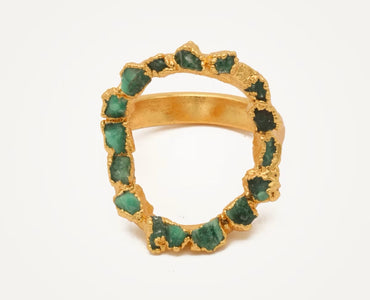 Anillo corona esmeraldas- FUSIÓN Collection