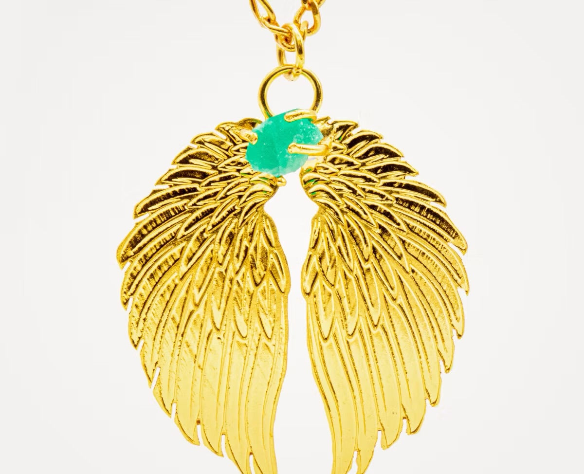 I said wings with emerald chain - CELESTIAL collection