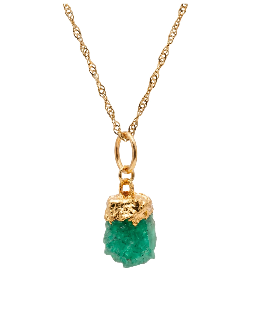 DIJE CON CADENA CON ESMERALDA FUSIÓN