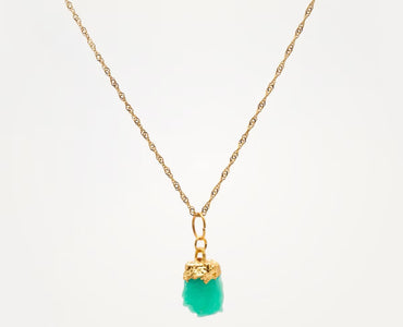 Dije pequeño con cadena esmeralda  - FUSIÓN Collection