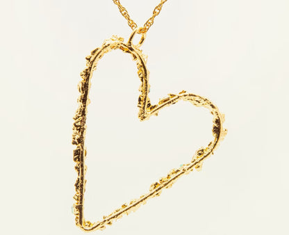 Large Emerald Heart Pendant Necklace - L'AMOUR Collection