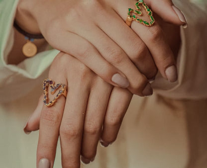 Anillo corazón amatista- L'AMOUR Collection