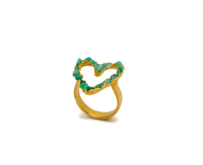 Emerald heart ring - L'AMOUR Collection