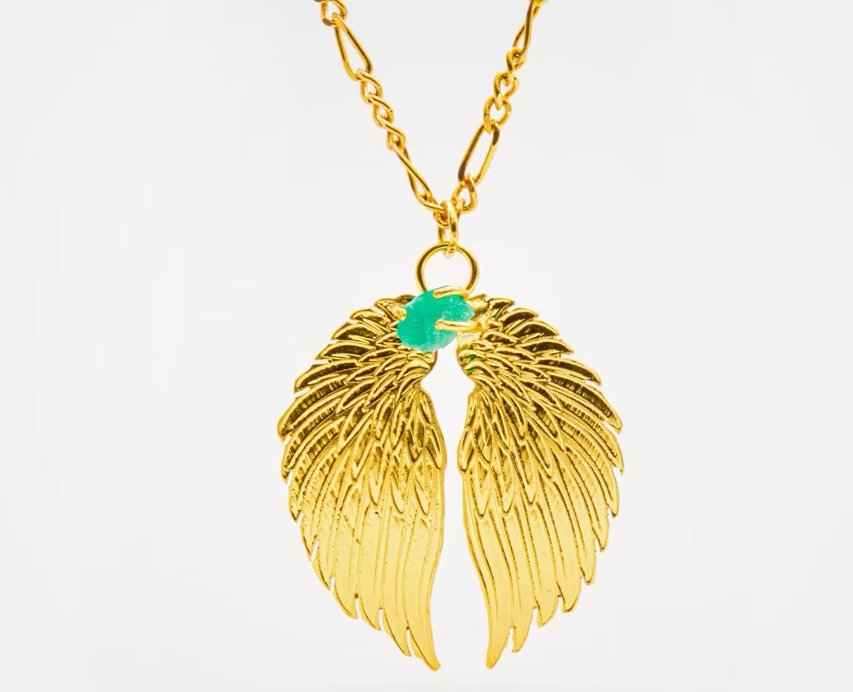 I said wings with emerald chain - CELESTIAL collection
