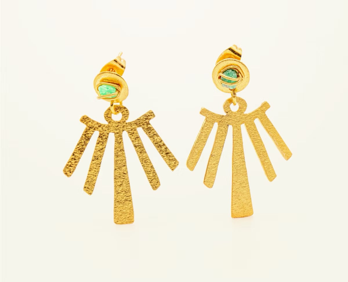 Modern Pre-Columbian Emerald Earring