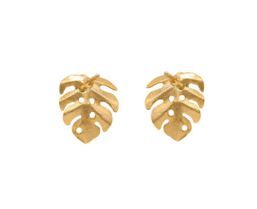 Mini Topo Hoja De Balazo Con Esmeralda