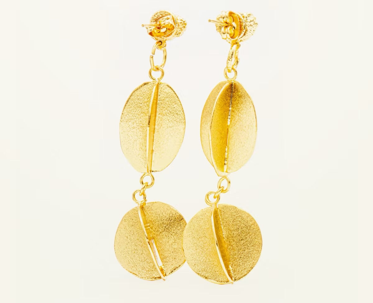 Geometric Emerald Earrings