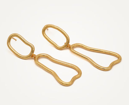 Double almond earring