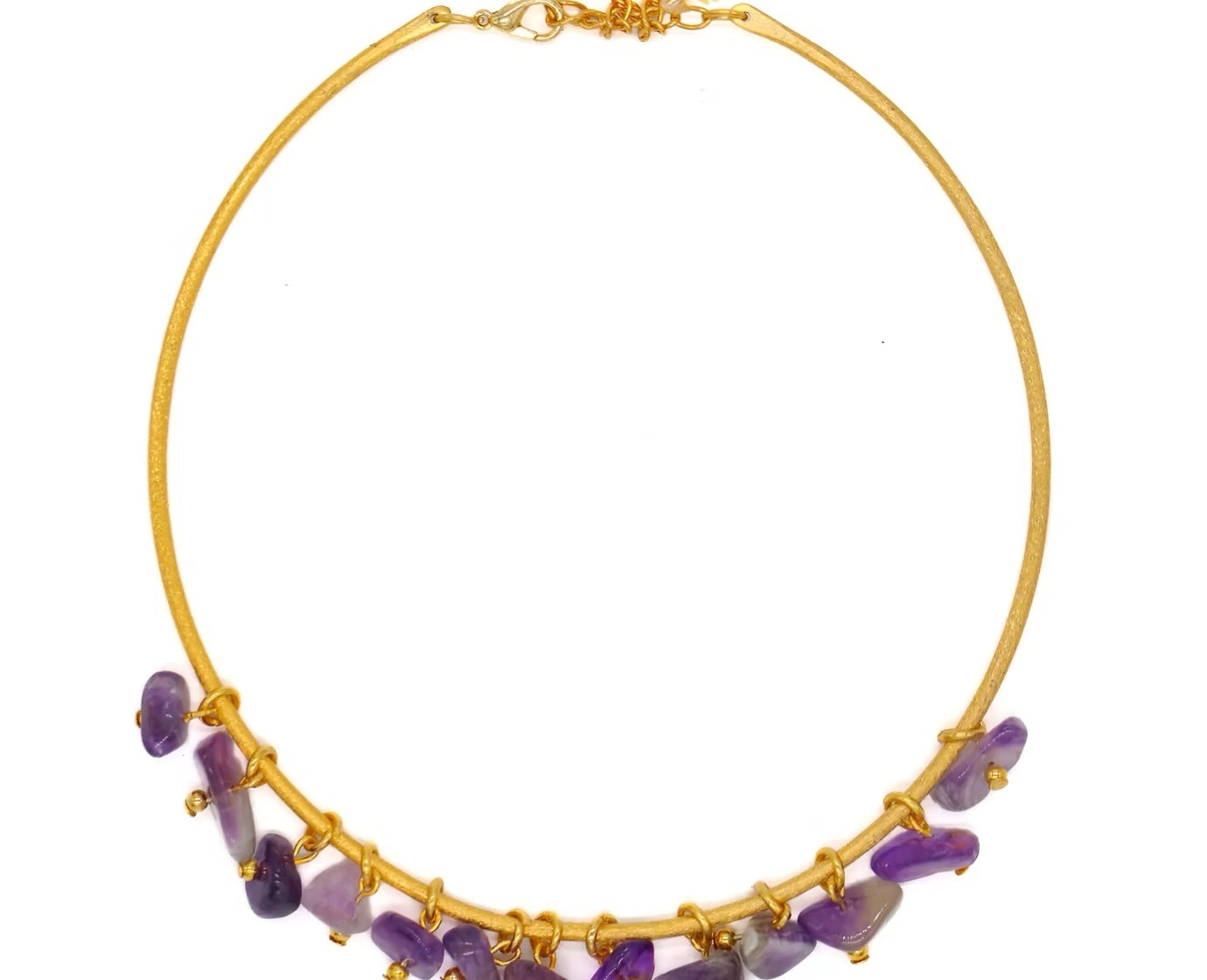 Choker Varias Piedras Amatistas colgantes