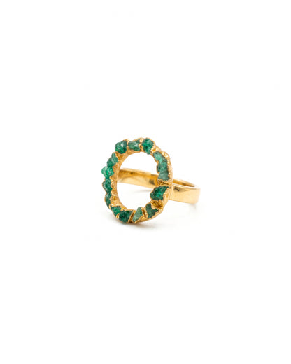 ANILLO CÍRCULO ESMERALDA FUSIÓN